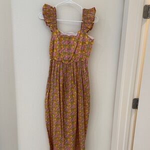 Floral Pink and Green Dress